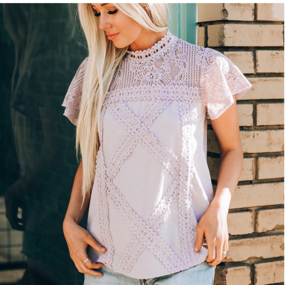 Geo Lace Top - Picture 2 of 4